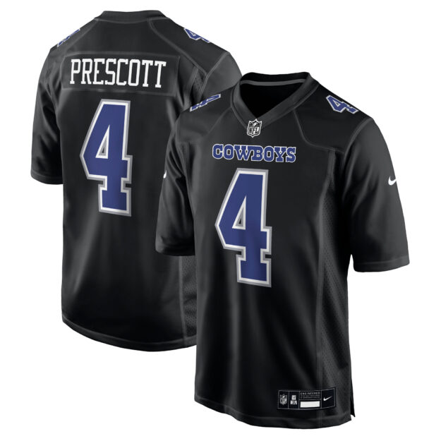 Men's Nike Dak Prescott Carbon Black Dallas Cowboys Fashion Game Jersey