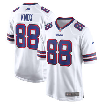 Men's Nike Dawson Knox White Buffalo Bills Away Game Player Jersey