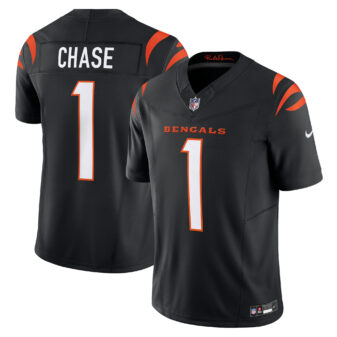 Men's Nike Ja'Marr Chase Black Cincinnati Bengals Vapor F.U.S.E. Limited Jersey