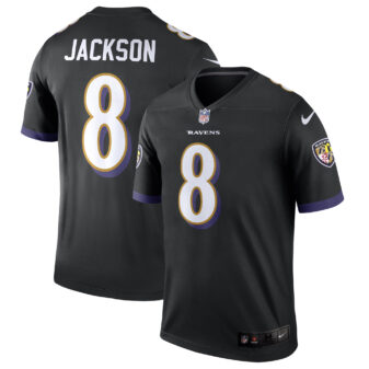 Men's Nike Lamar Jackson Black Baltimore Ravens Alternate Legend Player Performance Top