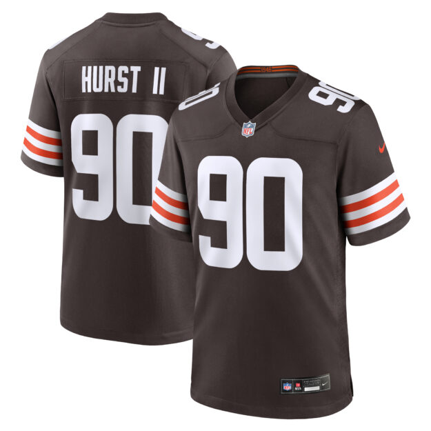 Men's Nike Maurice Hurst II Brown Cleveland Browns Team Game Jersey