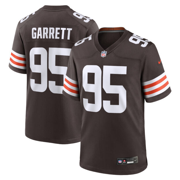 Men's Nike Myles Garrett Brown Cleveland Browns Team Game Jersey