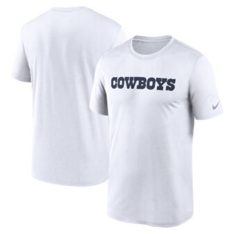 Men's Nike White Dallas Cowboys Legend Wordmark Performance T-Shirt