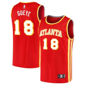 Mouhamed Gueye Men's Fanatics Red Atlanta Hawks Fast Break Replica Custom Jersey - Icon Edition