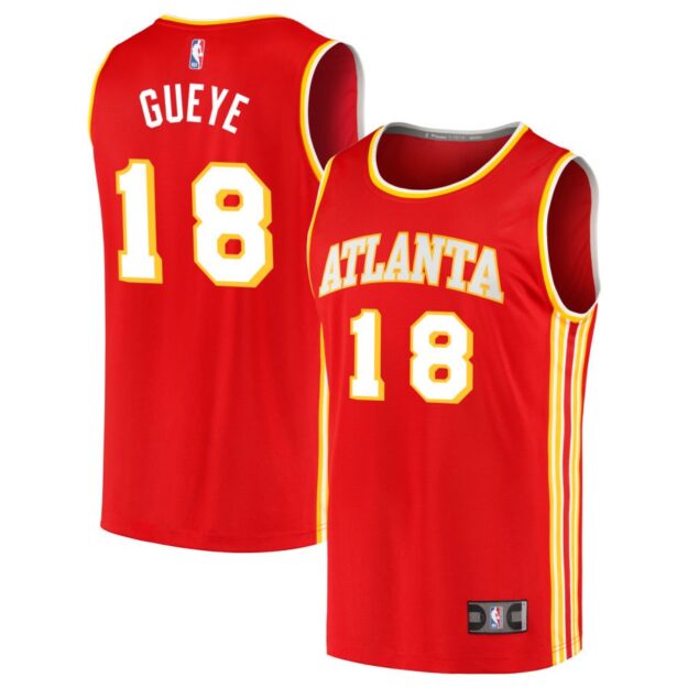 Mouhamed Gueye Youth Fanatics Red Atlanta Hawks Fast Break Custom Jersey - Icon Edition