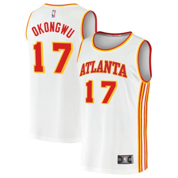 Onyeka Okongwu Men's Fanatics White Atlanta Hawks Fast Break Custom Replica Jersey - Association Edition