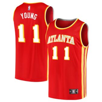 Trae Young Men's Fanatics Red Atlanta Hawks Fast Break Replica Custom Jersey - Icon Edition