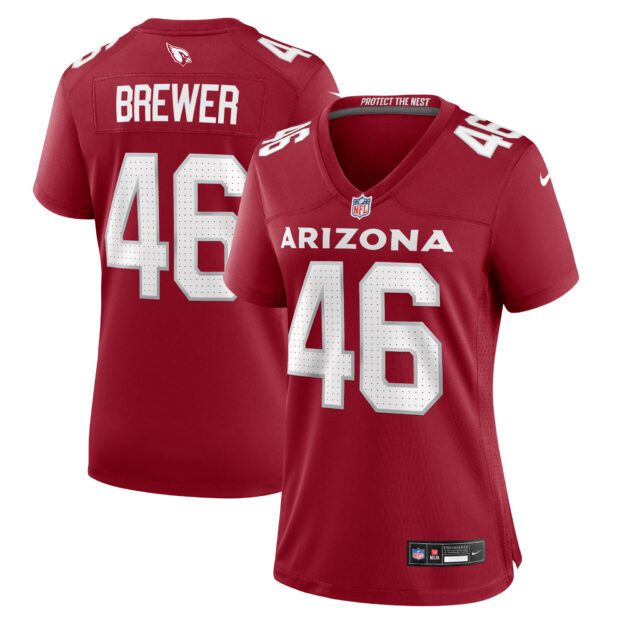 Women's Nike Aaron Brewer Cardinal Arizona Cardinals Game Jersey