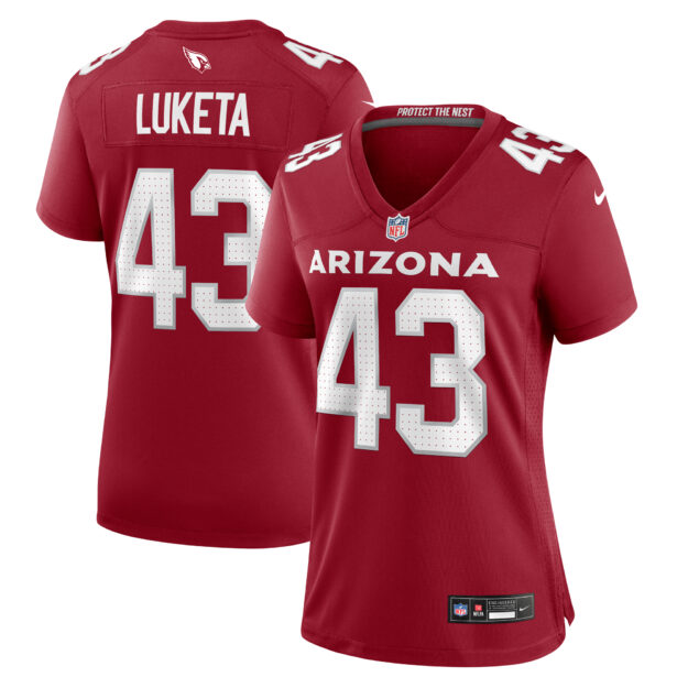 Women's Nike Jesse Luketa Cardinal Arizona Cardinals Game Jersey