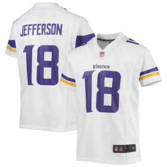 Youth Nike Justin Jefferson White Minnesota Vikings Game Jersey