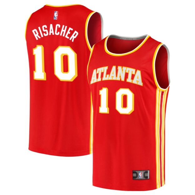 Zaccharie Risacher Men's Fanatics Red Atlanta Hawks Fast Break Replica Custom Jersey - Icon Edition