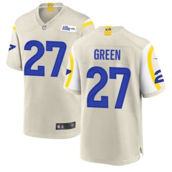 A.J. Green Men's Nike Los Angeles Rams Bone Custom Game Jersey