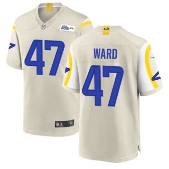 Alex Ward Men's Nike Los Angeles Rams Bone Custom Game Jersey