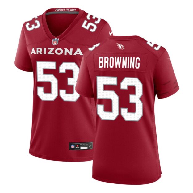 Baron Browning Women's Nike Cardinal Arizona Cardinals Custom Game Jersey