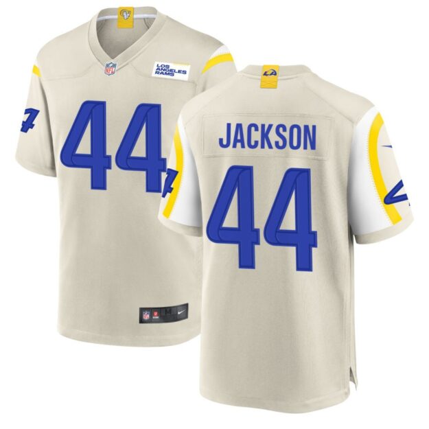 Brennan Jackson Men's Nike Los Angeles Rams Bone Custom Game Jersey