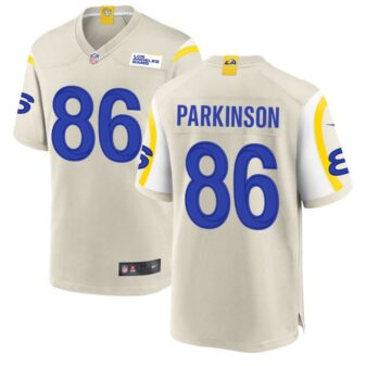 Colby Parkinson Men's Nike Los Angeles Rams Bone Custom Game Jersey