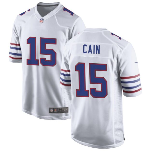 Deon Cain Men's Nike White Buffalo Bills Alternate Custom Game Jersey