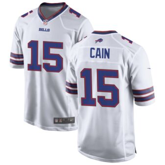 Deon Cain Men's Nike White Buffalo Bills Custom Game Jersey