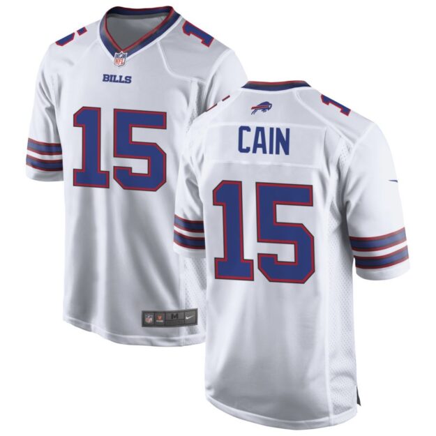 Deon Cain Men's Nike White Buffalo Bills Custom Game Jersey