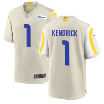 Derion Kendrick Men's Nike Los Angeles Rams Bone Custom Game Jersey