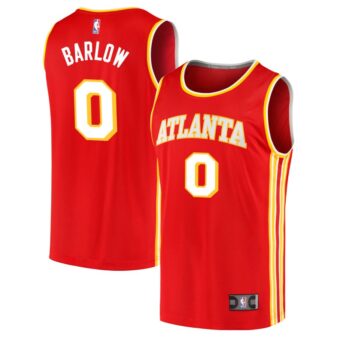 Dominick Barlow Men's Fanatics Red Atlanta Hawks Fast Break Replica Custom Jersey - Icon Edition