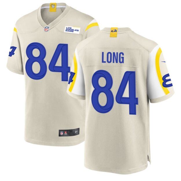 Hunter Long Men's Nike Los Angeles Rams Bone Custom Game Jersey