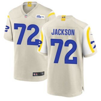 Jonah Jackson Men's Nike Los Angeles Rams Bone Custom Game Jersey