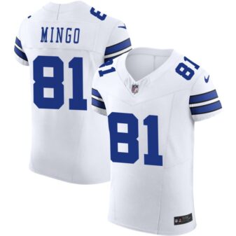 Jonathan Mingo Men's Nike White Dallas Cowboys Vapor F.U.S.E. Elite Custom Jersey