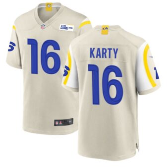 Joshua Karty Men's Nike Los Angeles Rams Bone Custom Game Jersey