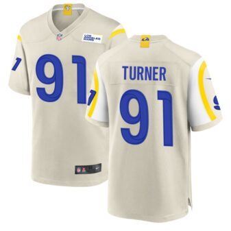 Kobie Turner Men's Nike Los Angeles Rams Bone Custom Game Jersey