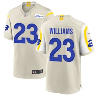 Kyren Williams Men's Nike Los Angeles Rams Bone Custom Game Jersey