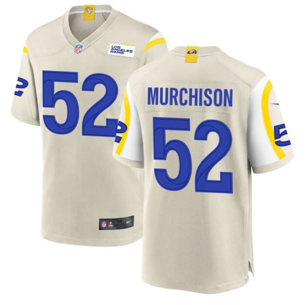 Larrell Murchison Men's Nike Los Angeles Rams Bone Custom Game Jersey