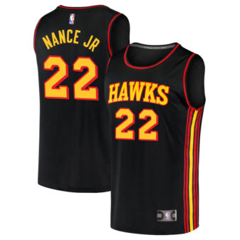 Larry Nance Jr Youth Fanatics Black Atlanta Hawks Fast Break Replica Custom Jersey - Statement Edition