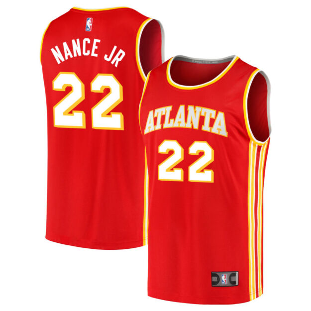 Larry Nance Jr Youth Fanatics Red Atlanta Hawks Fast Break Custom Jersey - Icon Edition