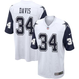 Malik Davis Men's Nike White Dallas Cowboys Alternate Custom Game Jersey