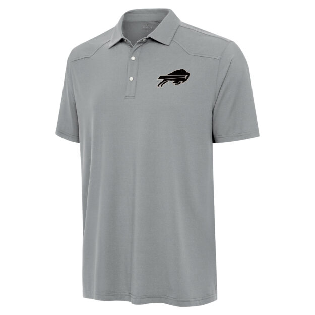 Men's Antigua Gray Buffalo Bills Western Polo