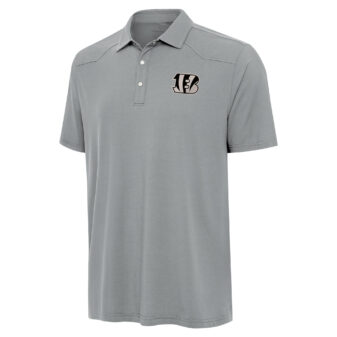 Men's Antigua Gray Cincinnati Bengals Western Polo