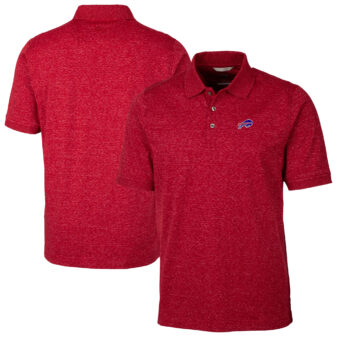 Men's Cutter & Buck Red Buffalo Bills Big & Tall Advantage Tri-Blend Space Dye Polo