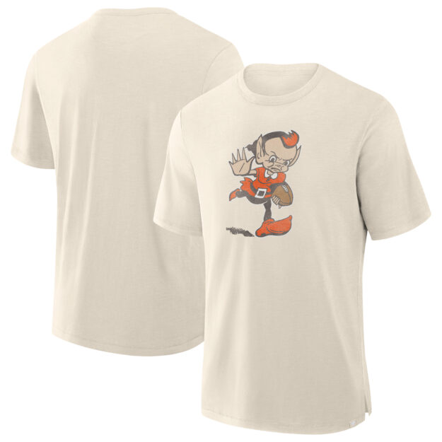 Men's Fanatics Cream Cleveland Browns Slub T-Shirt