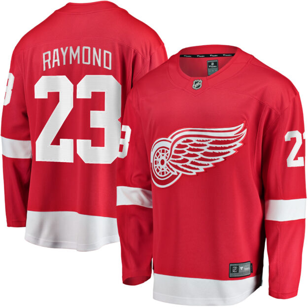 Men's Fanatics Lucas Raymond Red Detroit Red Wings Home Breakaway Player Jersey