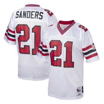 Men's Mitchell & Ness Deion Sanders White Atlanta Falcons 1989 Authentic Throwback Retired Player Jersey