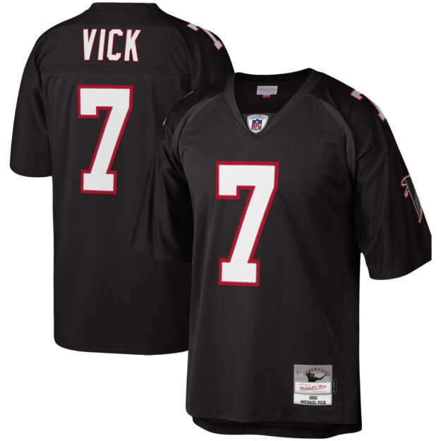 Men's Mitchell & Ness Michael Vick Black Atlanta Falcons Legacy Replica Jersey