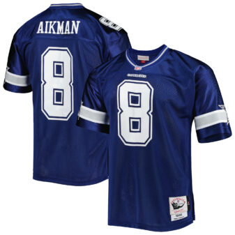 Men's Mitchell & Ness Troy Aikman Navy Dallas Cowboys 1996 Authentic Throwback Retired Player Jersey