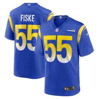 Men's Nike Braden Fiske Royal Los Angeles Rams Team Game Jersey