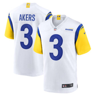 Men's Nike Cam Akers White Los Angeles Rams Game Jersey