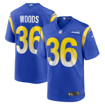 Men's Nike Charles Woods Royal Los Angeles Rams Game Jersey