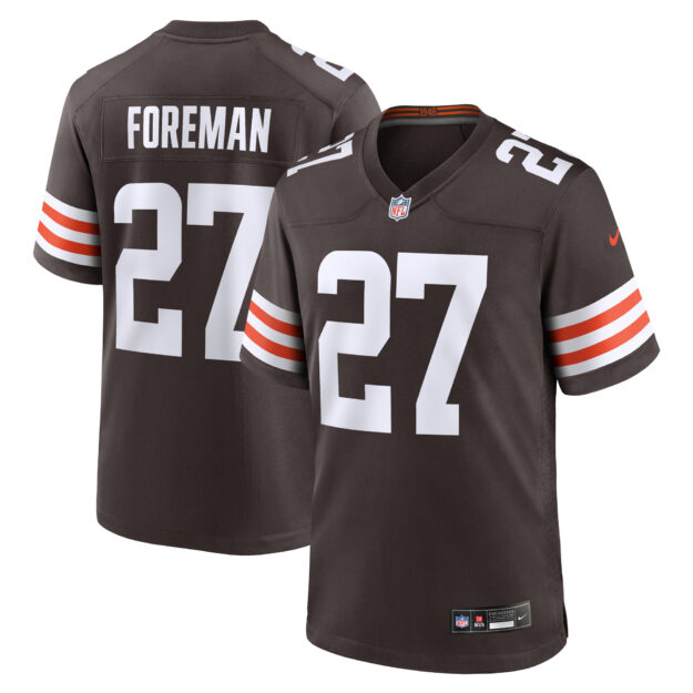 Men's Nike D'Onta Foreman Brown Cleveland Browns Team Game Jersey