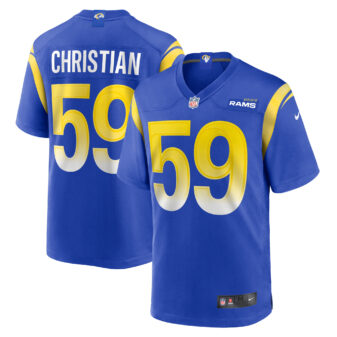 Men's Nike Geron Christian Royal Los Angeles Rams Team Game Jersey