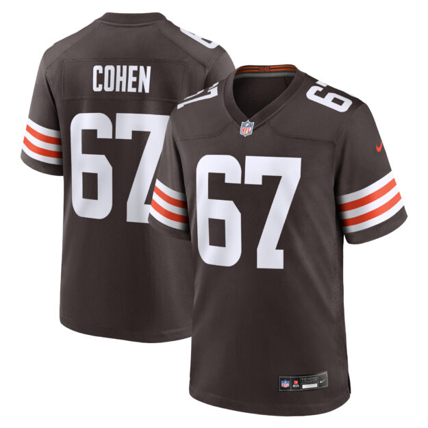 Men's Nike Javion Cohen Brown Cleveland Browns Team Game Jersey