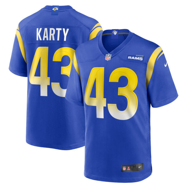 Men's Nike Joshua Karty Royal Los Angeles Rams Team Game Jersey